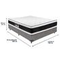 Imagem de Cama Box e Colchão Black & White Air Double Face Espuma D33 Casal Castor