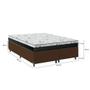 Imagem de Cama Box King 193 Sintético Marrom com Colchão Espuma D33 One Face 57X193X203