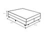 Imagem de Cama Box King 193 Tecido Sintetico Marrom Com Colchão Espuma D23 - Tampo Preto 12cm
