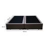 Imagem de Cama Box King 193 Tecido Sintético Marrom Com Colchão Marrocos - Poliéster - Espuma D33 30cm