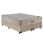 Imagem de Cama Box King Bipartido Suede + Colchão Ortobom Airtech Molas Ensacadas 193x203x65 Bege