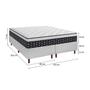 Imagem de Cama Box King Branco E Colchão King Molas Ensacadas Individualmente Thássia 193x203x71cm Umaflex