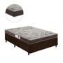 Imagem de Cama Box King Colchão Classic Mola Ensacada + Box Suede Marrom Serra Negra 67x193x203