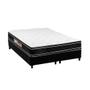 Imagem de Cama Box King: Colchão Espuma Castor D33 Black e White Double Face + Base CRC Suede Black(193x203)