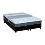 Imagem de Cama Box King: Colchão Molas Bonnel Castor  Class New + Base CRC Suede Black(193x203)