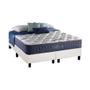 Imagem de Cama Box King: Colchão Molas Ensacadas Anjos MasterPocket  Blue Sea + Base CRC Courano Branco(193x203)