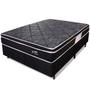 Imagem de Cama Box King Colchão Molas Ensacadas Com Pillow e Box Preto 193x203x55cm - BF Colchões