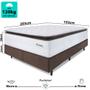 Imagem de Cama Box King Colchão Molas Ensacadas com Pillow Top Extra Conforto 193x203x72cm - Premium Sleep - BF Colchões