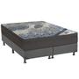 Imagem de Cama Box King: Colchão Molas Ensacadas Ortobom SuperPocket ISO Firme + Base CRC Suede Gray(193x203)