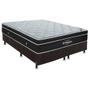 Imagem de Cama Box King: Colchão Molas Ortobom SuperPocket Elegant  + Base CRC Suede Black(193x203)