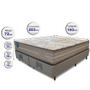 Imagem de Cama Box King Colchão Pillow In + Box 193x203x72 Molas Ensacadas Cama inBox Duo Linem Bege