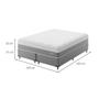Imagem de Cama Box King com Colchão Sublime Espuma Viscoelástica (32x193x203) Cinza e Branco