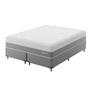 Imagem de Cama Box King com Colchão Sublime Espuma Viscoelástica (32x193x203) Cinza e Branco