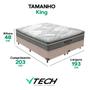 Imagem de Cama Box King e Colchão Ibiza Molas V-tech
