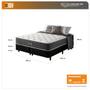 Imagem de Cama Box King Preto + Colchão Molas Ensacadas HiperSoft Seattle 193x203x69cm