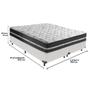 Imagem de Cama Box King Preto com Base Branca Classic Anjos