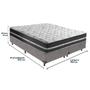 Imagem de Cama Box King Preto com Base Cinza Classic Anjos