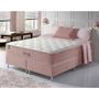 Imagem de Cama Box King Rose + Colchão Molas Ensacadas Visco Gel Charlotte 193x203x73cm