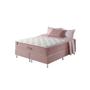 Imagem de Cama Box King Rose + Colchão Molas Ensacadas Visco Gel Charlotte 193x203x73cm