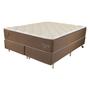 Imagem de  Cama Box King Size (Box + Colchão) 193x203x69 Pro Quality Prorelax Molas Ensacadas Pillow Top Turn Free - Marrom