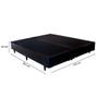 Imagem de Cama Box King - Tecido Sintético Preto Com Colchão Austrália Bello Box - 100% Espuma D26 Amarelo 54x193x203