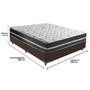 Imagem de Cama Box Marrom e Colchão Classic Preto Molas ensacadas Casal Anjos
