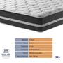 Imagem de Cama Box Marrom e Colchão Classic Preto Molas ensacadas Casal Anjos