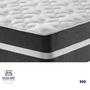 Imagem de Cama Box Marrom e Colchão Classic Preto Molas ensacadas Casal Anjos
