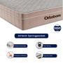 Imagem de Cama Box material sintético Casal Cinza e Colchão Airtech Spring Pocket M. Ensacadas Ortobom
