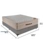 Imagem de Cama Box Molas Ensacadas Cinza Casal Colchão Airtech Ortobom