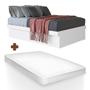 Imagem de Cama Box Multifuncional De Casal Com Baú E Colchão Branco Kous Shop Jm