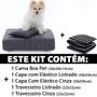 Imagem de Cama Box Para Cachorro + 2 Travesseiros + 2 Capas - Caminha Pet - BF Colchões
