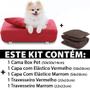 Imagem de Cama Box Para Cachorro + 2 Travesseiros + 2 Capas - Caminha Pet - BF Colchões