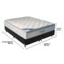Imagem de Cama Box Preto e Colchão Freedom Molas Ensacadas Queen Ortobom