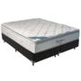 Imagem de Cama Box Preto e Colchão Freedom Molas Ensacadas Queen Ortobom