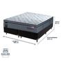 Imagem de Cama Box Preto e Colchão King Passion Posturepedic Pillow Cloud Sealy