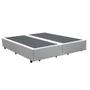 Imagem de Cama Box Queen 158 Tecido Sintético Branco Com Colchão Alegro Bello Box Espuma D28 Cinza 57x158x198