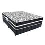 Imagem de Cama Box Queen 55cmx158cmx198cm Roma Anjos Colchões Preto/Branco