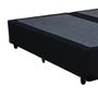 Imagem de Cama Box Queen Bipartido SP Móveis Suede Preto - 42x158x198