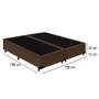 Imagem de Cama Box Queen Bipartido Starflex Suede Marrom 158x198x42