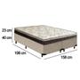 Imagem de Cama Box Queen Bipartido Suede +  Colchão Elegance Ortopédico Espuma D33 Extra Firme 158x198x63 Bege