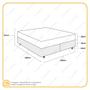 Imagem de Cama Box Queen Branca + Colchão de Molas Ensacadas - Castor - Gold Star Gran Plush 158cm
