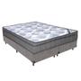 Imagem de Cama Box Queen Cinza + Colchão ISO Superpocket Molas Superpocket Ortobom