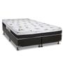Imagem de Cama Box Queen: Colchão Anatômico Luckspuma D33/AG65 Aspen Super Firme + Base CRC Suede Black(158x198)