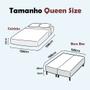 Cama Box Queen + Colchão Espuma Ortopédico D33 Piemonte 158x198x63cm Full - Maestro Colchões Imagem de Cama Box Queen + Colchão Espuma Ortopédico D33 Piemonte 158x198x63cm Full - Maestro Colchões