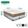Imagem de Cama Box Queen + Colchão Madrid D33 Molas Ensacadas 158x198x66cm Várias Cores - Vstore