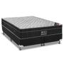 Imagem de Cama Box Queen: Colchão Molas Bonnel Ortobom Nanolastic Airtech Progressive + Base CRC Suede Black(158x198)