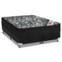 Imagem de Cama Box Queen: Colchão Molas Bonnel Ortobom Nanolastic ISO Firme + Base CRC Suede Black(158x198)