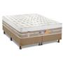 Imagem de Cama Box Queen: Colchão Molas Castor Pocket Silver Star Air Max + Base CRC Suede Clean(158x198)