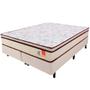 Imagem de Cama Box Queen Colchão Molas Ensacadas + Box Microfibra Bege BF 158x198x57cm 